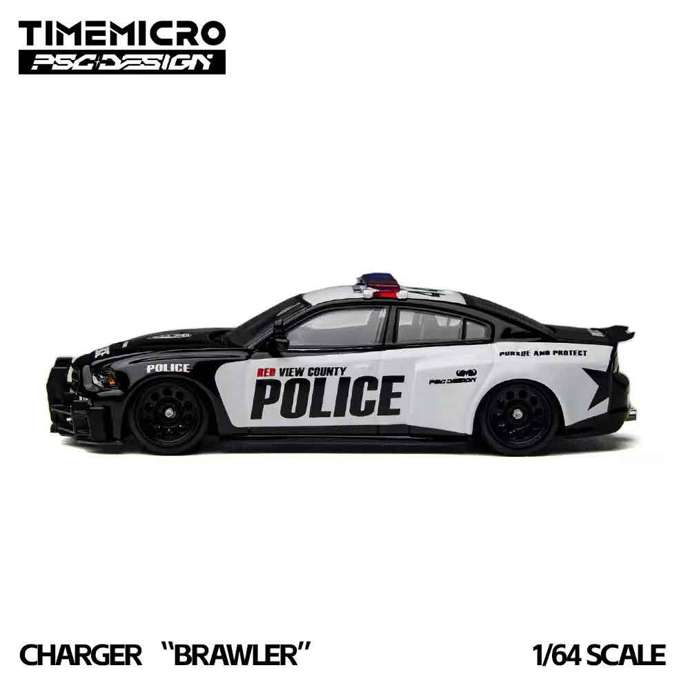 TimeMicro x PSC Design 1:64 Charger Brawler Diecast Model in display case