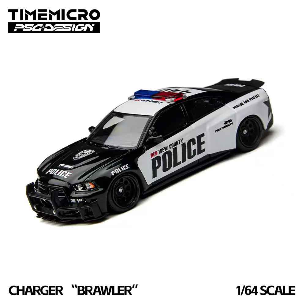 TimeMicro x PSC Design 1:64 Charger Brawler Diecast Model in display case