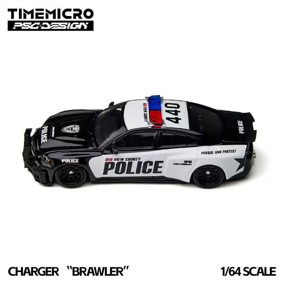 TimeMicro x PSC Design 1:64 Charger Brawler Diecast Model in display case