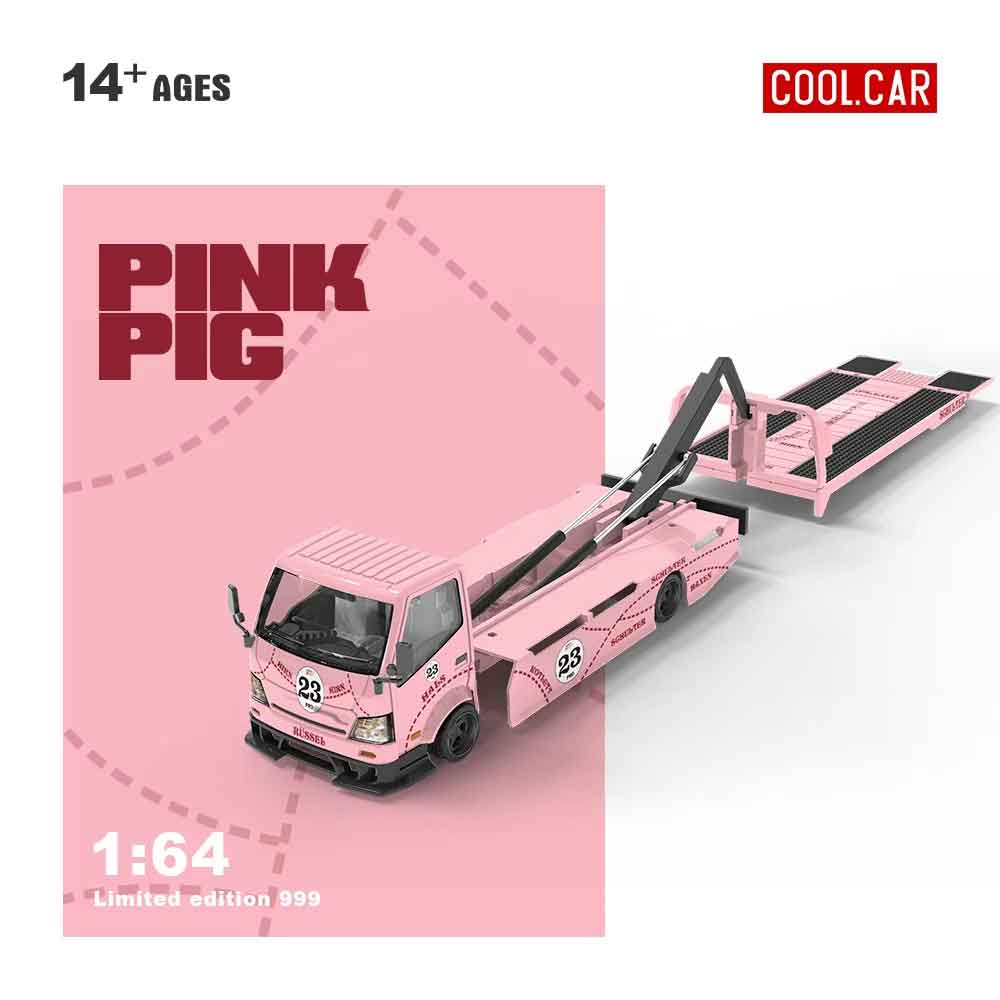 Cool Car 1:64 H300 Flatbed Transport Trailer Pink