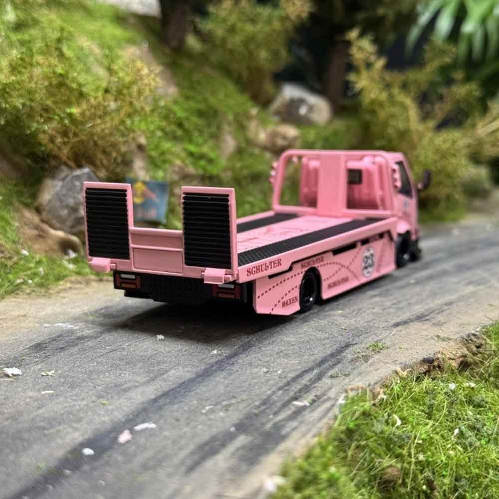 Cool Car 1:64 H300 Flatbed Transport Trailer Pink