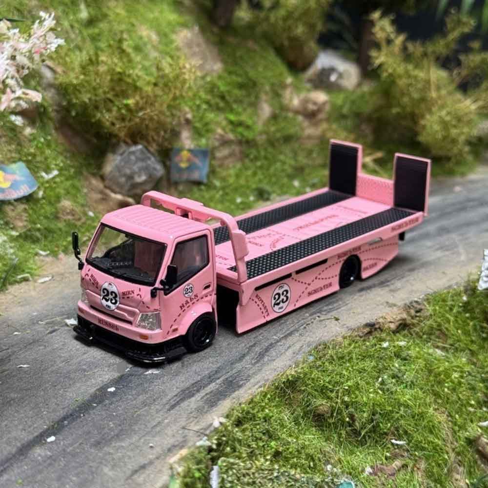 Cool Car 1:64 H300 Flatbed Transport Trailer Pink