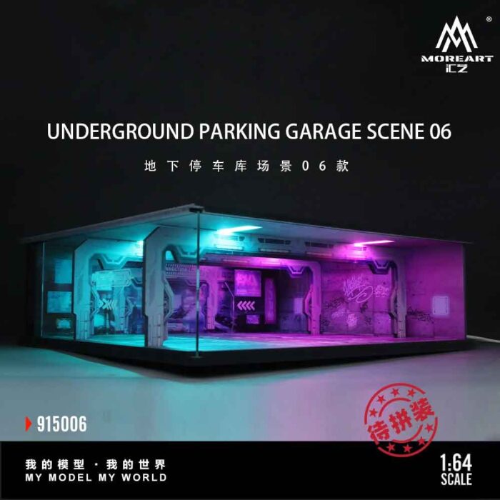 MOREART Underground Parking Garage Series Lighted Assembly Scene Model MO915006