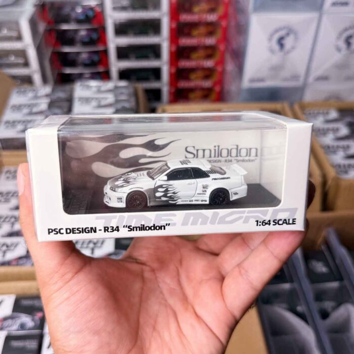 TIMEMICRO 1:64 Nissan R34 Smilodon Black & White TM648401